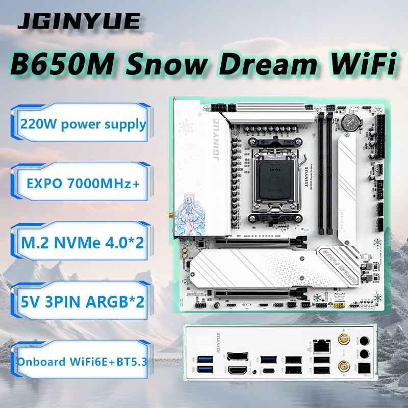 JGINYUE B650M Snow Dream WiFi  - đánh giá và giá Ddr5 Rgb Ram